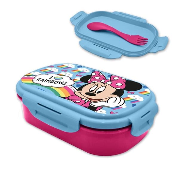 Minnie Mus Regnbågar Matlåda med Bestickset – Disney