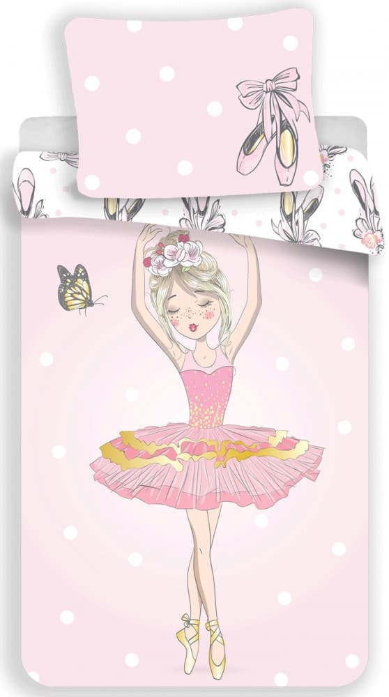 Bäddset Ballerina i Ballet-design 140×200 cm, 70×90 cm