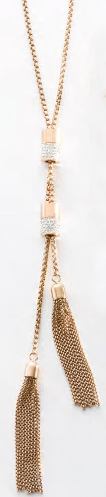 Victoria Rose guldfärgad halsband med vit sten