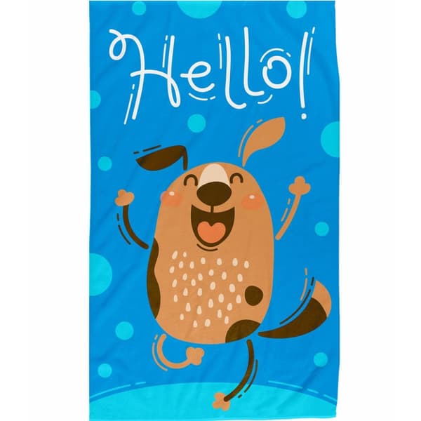Hund Hello handduk, ansiktshandduk 30x50 cm