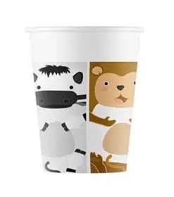Djur Zoo pappersmuggar 8 st 200 ml FSC