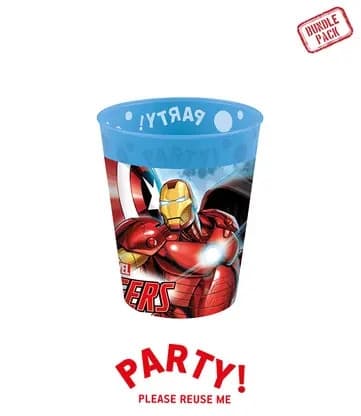 Set med 4 plastcupper Avengers Infinity Stones, mikropremium, 250 ml