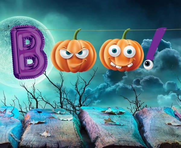 Halloween Boo pappersskylt 150 cm