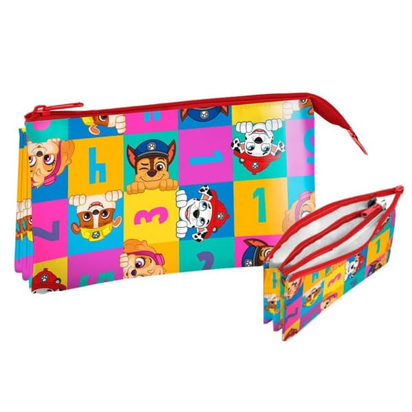 Paw Patrol barnens sminkväska, pennfodral med 3 fack