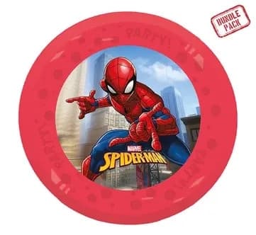 Spiderman Crime Fighter set med 4 mikropremium plasttallrikar 21 cm