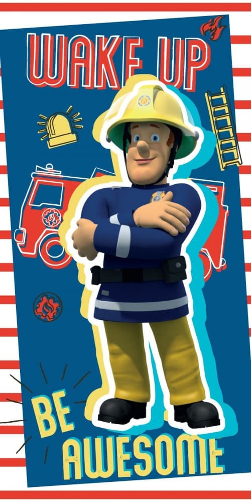 Fireman Sam Badhandduk, Strandhandduk 70x140 cm - Var fantastisk!