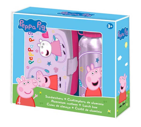 Peppa Pig Hopprep Set med Matlåda och Aluminiumburk