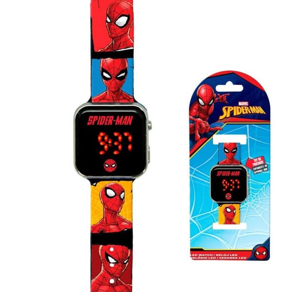 Spiderman Faces digital LED-klocka