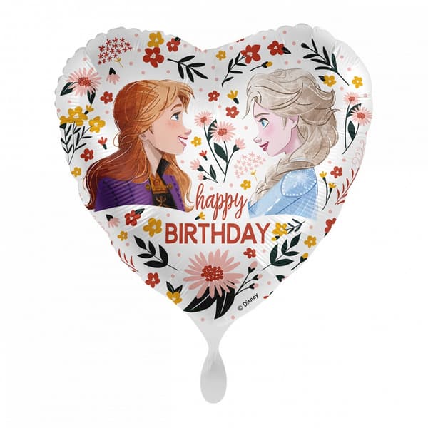 Disney Frost Självlysande Blommig Grattis på Födelsedagen Folieballong 43 cm