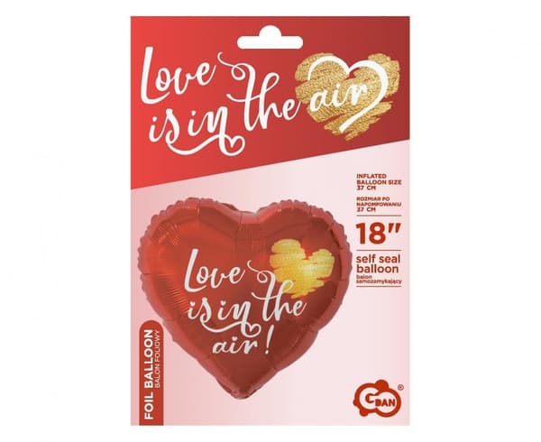 Love Love Is In The Air folieballong 37 cm