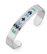 Victoria silverfärgad armband med färgglada stenar