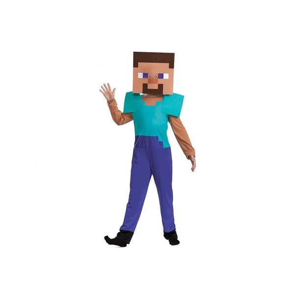 Minecraft Steve kostym för 7-8 åringar