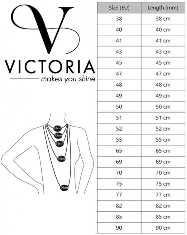 Silverfärgad halskedja Victoria