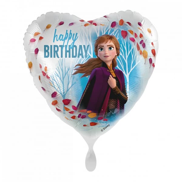 Anna från Disney Frost folieballong 43 cm - Grattis på födelsedagen