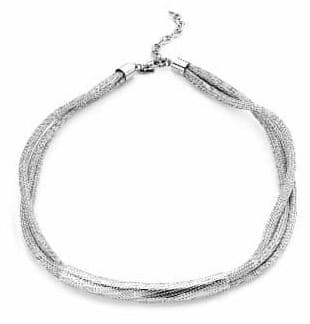 Tjockt nät-halsband i silverfärg från Victoria