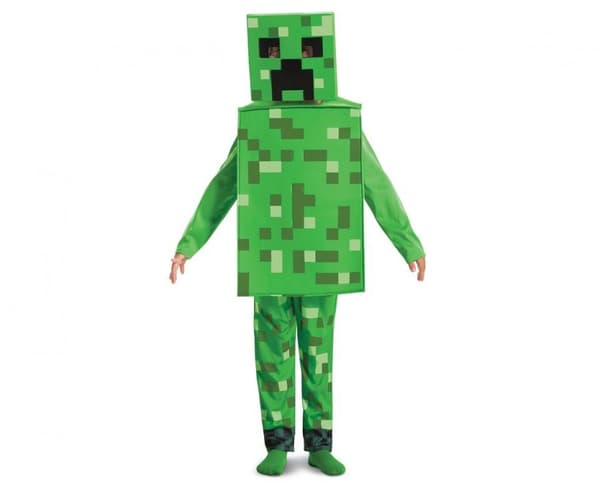 Minecraft Creeper Fint kostym 10-12 år