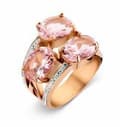 Miniatyrbilde 1 av 2: Victoria ring i rosé guld med vit och rosa sten