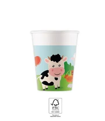 Papperskoppar Farm Party 8 st 200 ml FSC