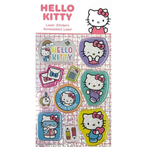 Hello Kitty hologram klistermärkesset med glittrande effekt