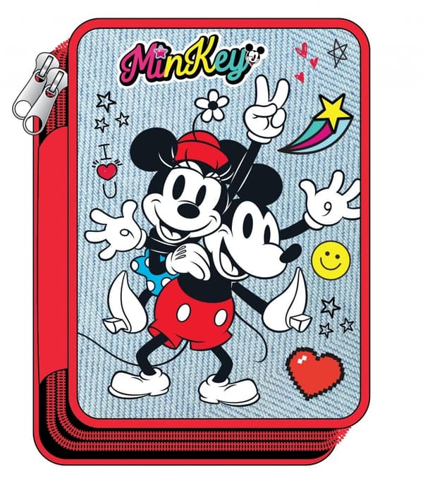 Disney Minnie Mouse 2-tiers pennfack med fack