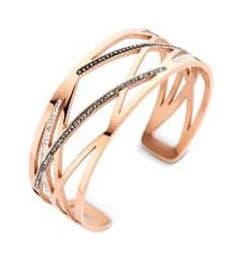 Victoria armband i roséguld med svarta och vita stenar