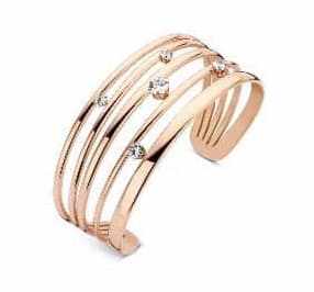 Victoria Rose guldfärgad armband med vita stenar