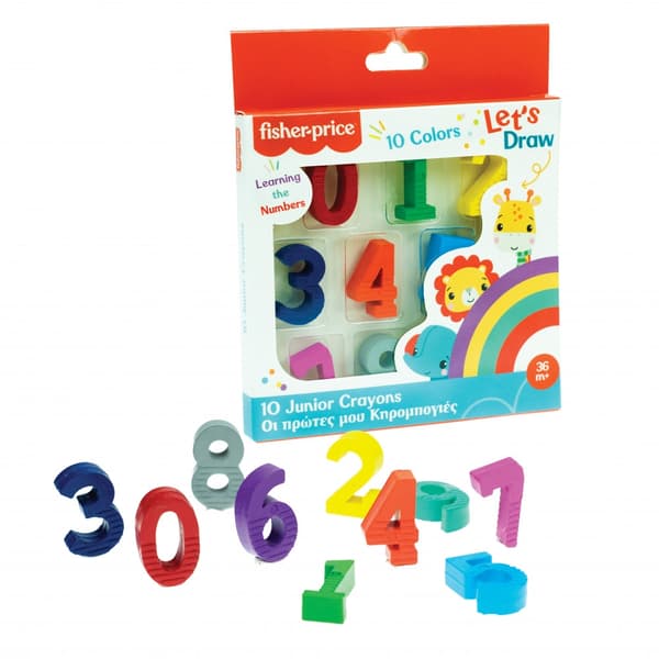 Fisher-Price Let's Draw numrerad krituppsättning 10 delar