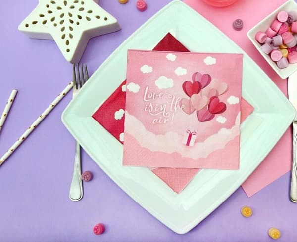 Love Love Is In The Air Rosa Servetter 20 st 33x33 cm