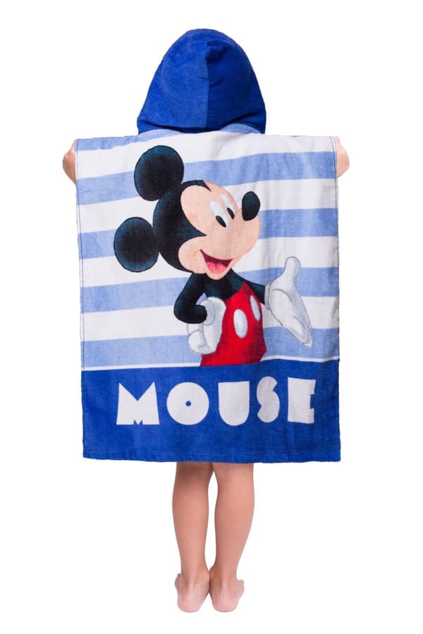 Mickey Mouse randig strandhandduk poncho från Disney 50x115 cm