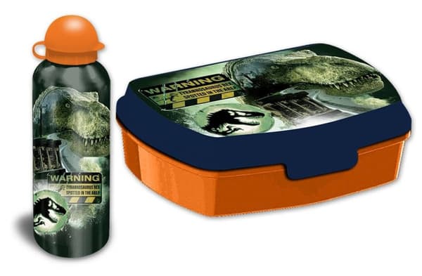 Jurassic World Dominion matlåda + aluminiumburk set