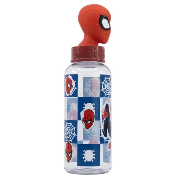 Spiderman 3D Figur i plastflaska 560 ml med rutmönster