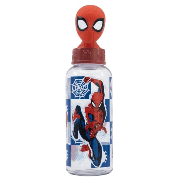 Spiderman 3D Figur i plastflaska 560 ml med rutmönster