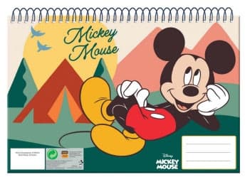 Disney Mickey Natur A/4 Spiral Skissblock, 30 Ark