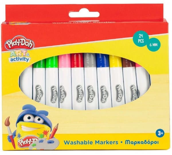 Play-Doh tvättbara kritset, 24 delar