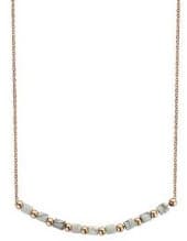 Victoria halsband med vita pärlor i rose gold färg
