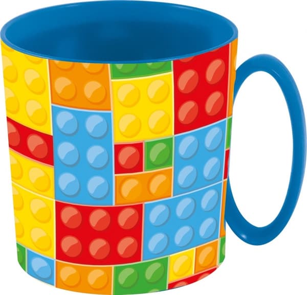 Mikromugg 350 ml med Lego-mönster
