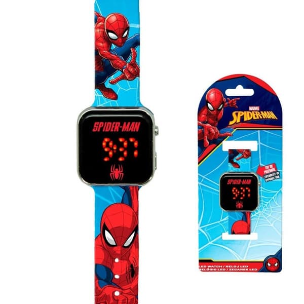 Spiderman Blue digital LED-klocka