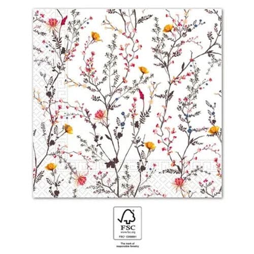 Färgglada moderna grenar servetter 20 st 33x33 cm FSC