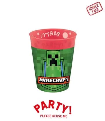 Minecraft mikroskopisk premium plastmuggset 4 delar 250 ml