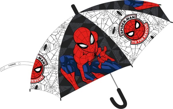 Barnparaply Spiderman Web halvautomatisk genomskinlig Ø74 cm