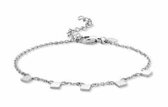 Silverfärgad fyrkantig mönstrad armband från Victoria