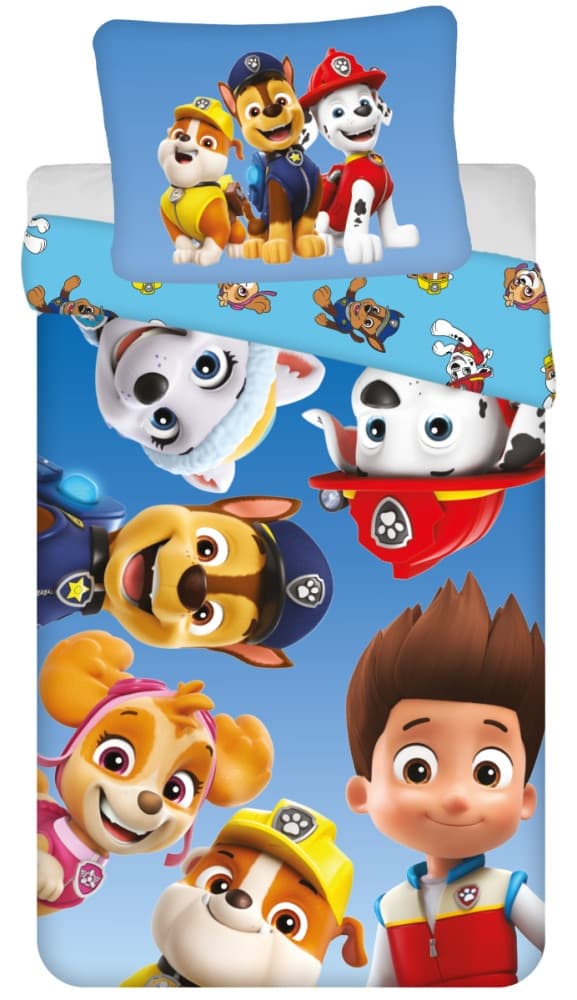 Paw Patrol Puppy Bliss sängöverdrag 140×200 cm, 70×90 cm mikrofiber