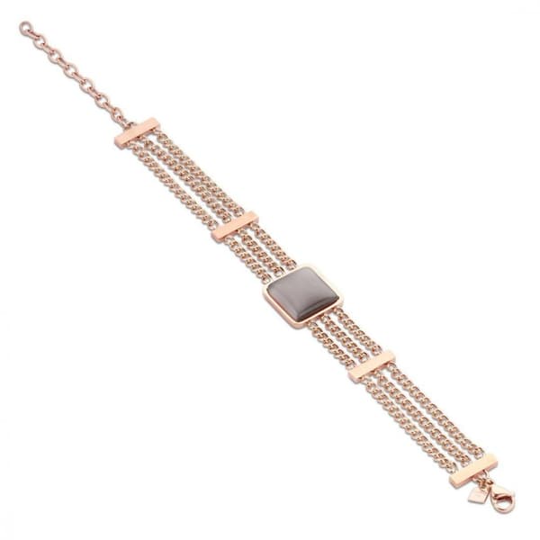Victoria armband med bruna stenar i roséguld
