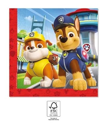 Paw Patrol Rescue Heroes servetter 20 st 33x33 cm FSC