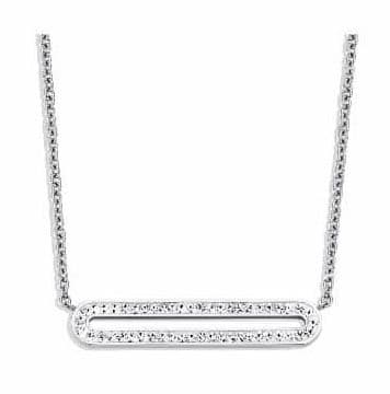Victoria Halsband i silverfärg med vita stenar