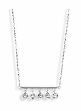 Victoria Halsband i silverfärg med vita stenar