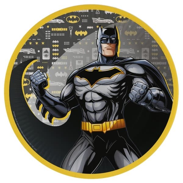Batman City papp tallrikar, 8 st, 23 cm