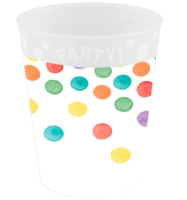 Multiwatercolor Party färgad mikro premium plastmugg 250 ml