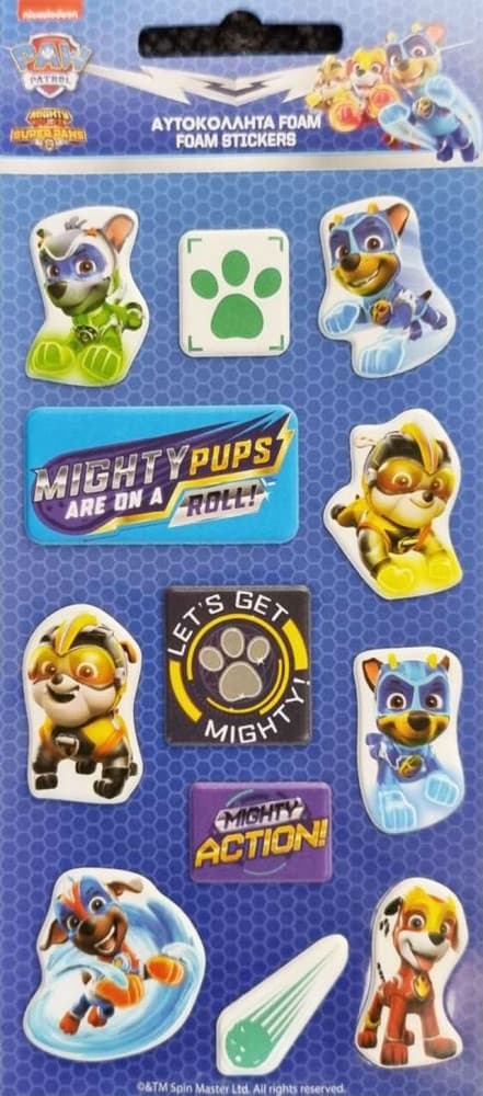 Paw Patrol riddar puffy skum klistermärken set