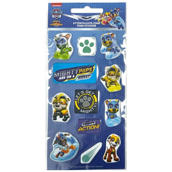 Paw Patrol riddar puffy skum klistermärken set